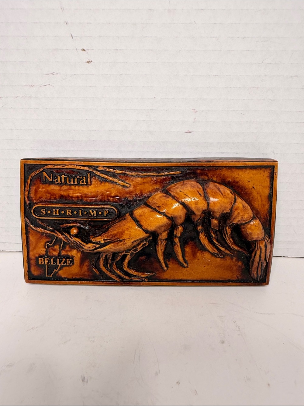 Belize Natural Shrimp Wood
Carved Wall Decor Relief
Plaque